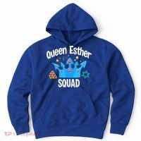 Queen Esther Squad Gift Funny Jewish Gift Purim Happy Costume Gift Hoodie thumb 0