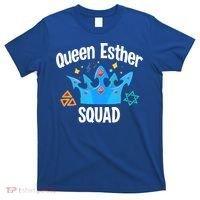 Queen Esther Squad Gift Funny Jewish Gift Purim Happy Costume Gift T-Shirt thumb 0