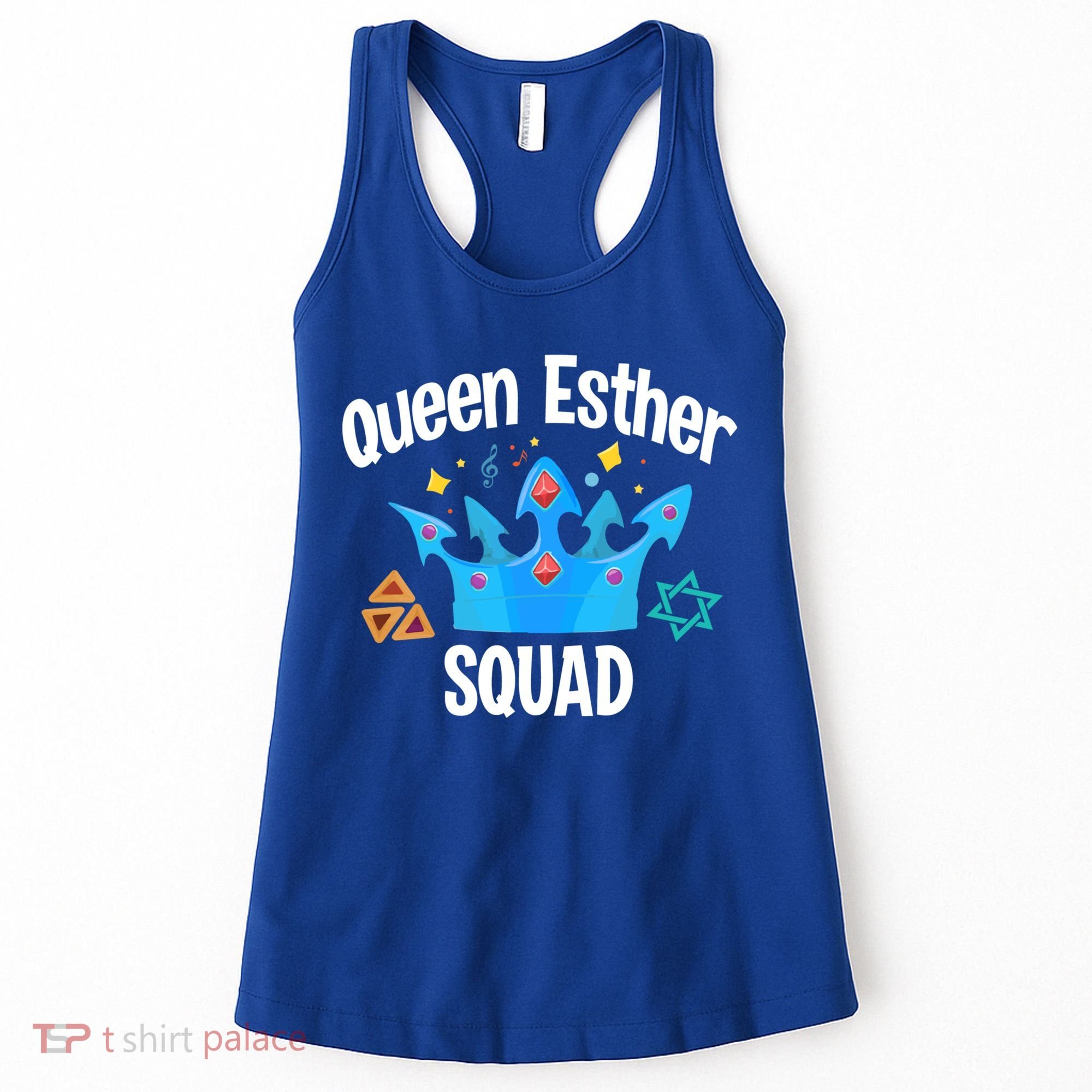 Queen Esther Squad Gift Funny Jewish Gift Purim Happy Costume Gift Women's Tank Top