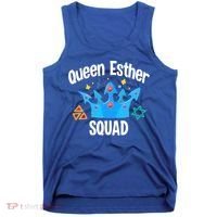 Queen Esther Squad Gift Funny Jewish Gift Purim Happy Costume Gift Tank Top thumb 0