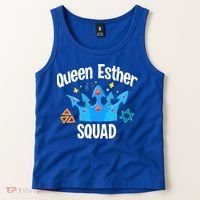 Queen Esther Squad Gift Funny Jewish Gift Purim Happy Costume Gift Tank Top thumb 2