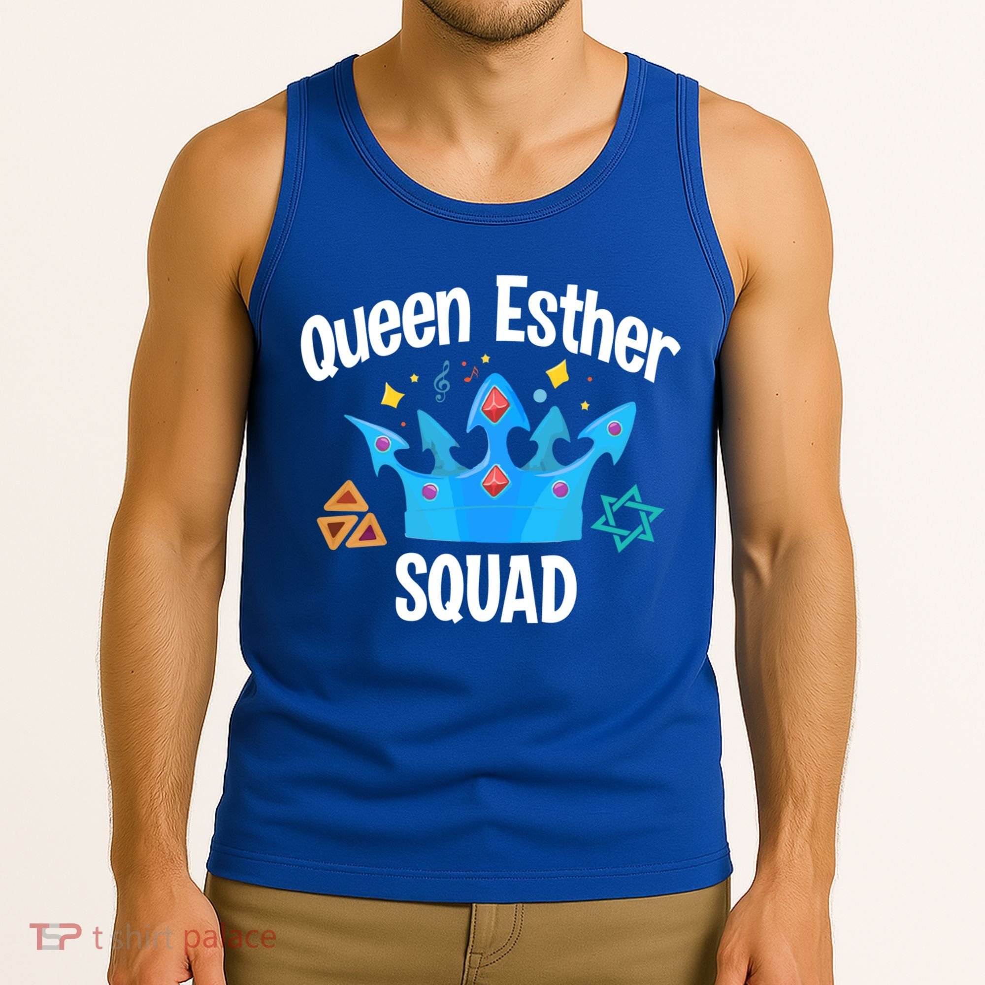 Queen Esther Squad Gift Funny Jewish Gift Purim Happy Costume Gift Tank Top