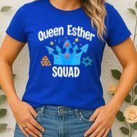Queen Esther Squad Gift Funny Jewish Gift Purim Happy Costume Gift Women's T-Shirt thumb 2