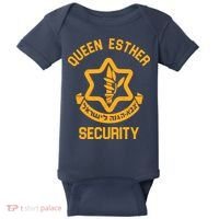 Queen Esther Security Purim Purim Funny Baby Bodysuit thumb 0