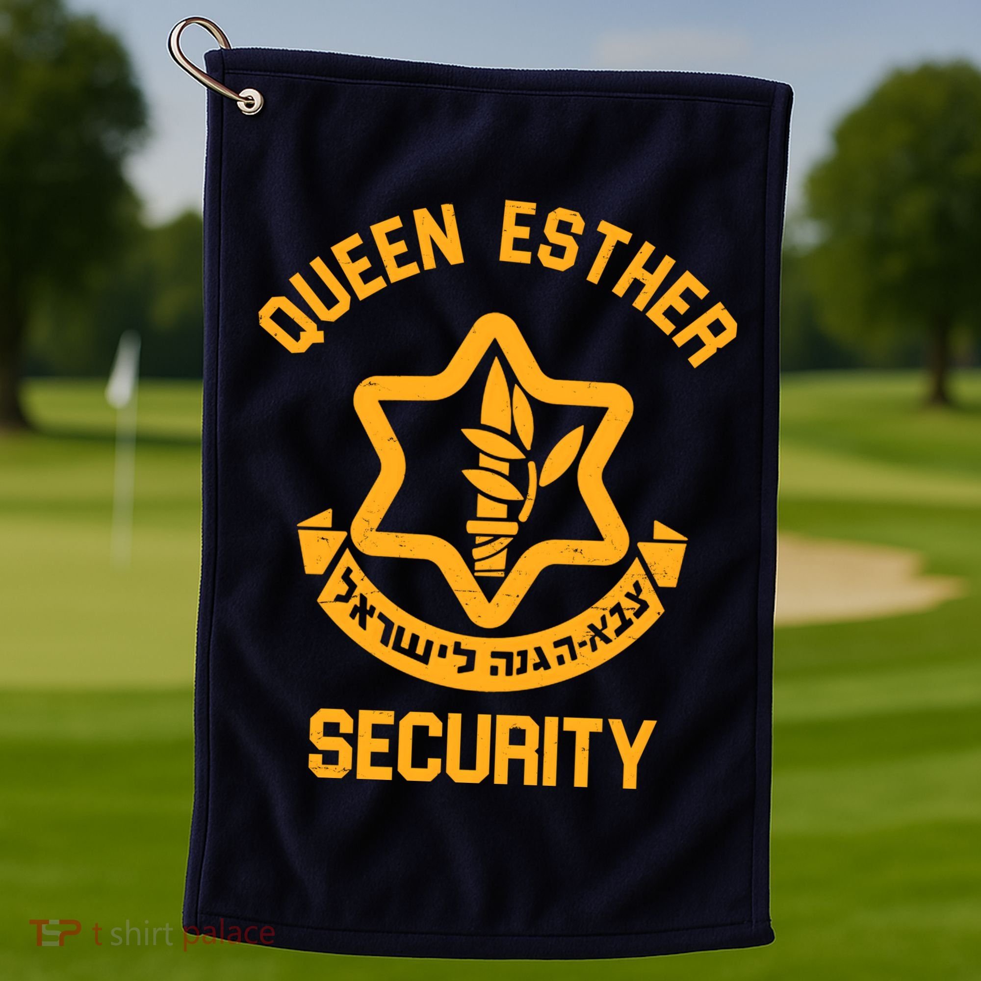 Queen Esther Security Purim Purim Funny Golf Towel