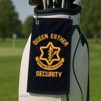 Queen Esther Security Purim Purim Funny Golf Towel thumb 2