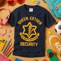 Queen Esther Security Purim Purim Funny Kids T-Shirt thumb 3