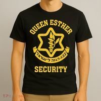 Queen Esther Security Funny Purim Costume Idf Tzahal Israel T-Shirt thumb 3