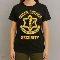 Queen Esther Security Funny Purim Costume Idf Tzahal Israel T-Shirt thumb 4