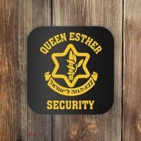 Queen Esther Security Funny Purim Costume Idf Tzahal Israel Coaster thumb 0