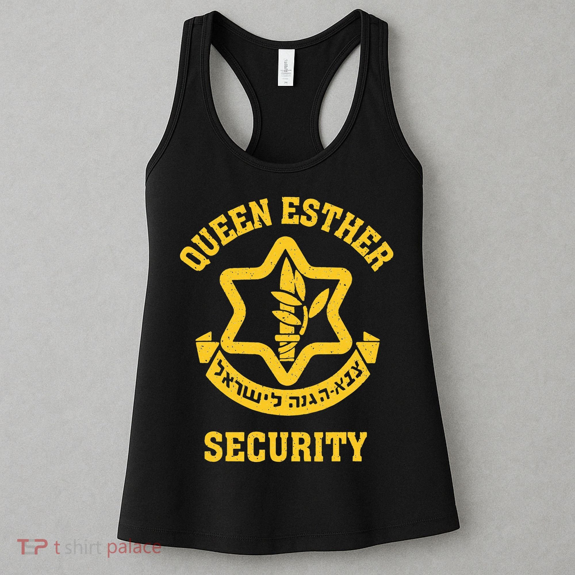 Queen Esther Security Funny Purim Costume Idf Tzahal Israel Women's Tank Top
