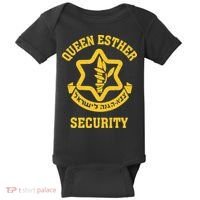 Queen Esther Security Funny Purim Costume Idf Tzahal Israel Baby Bodysuit thumb 0