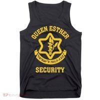 Queen Esther Security Funny Purim Costume Idf Tzahal Israel Tank Top thumb 0