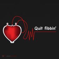 Quit Fibbin Atrial Fibrillation Funny medical Polo thumb 3