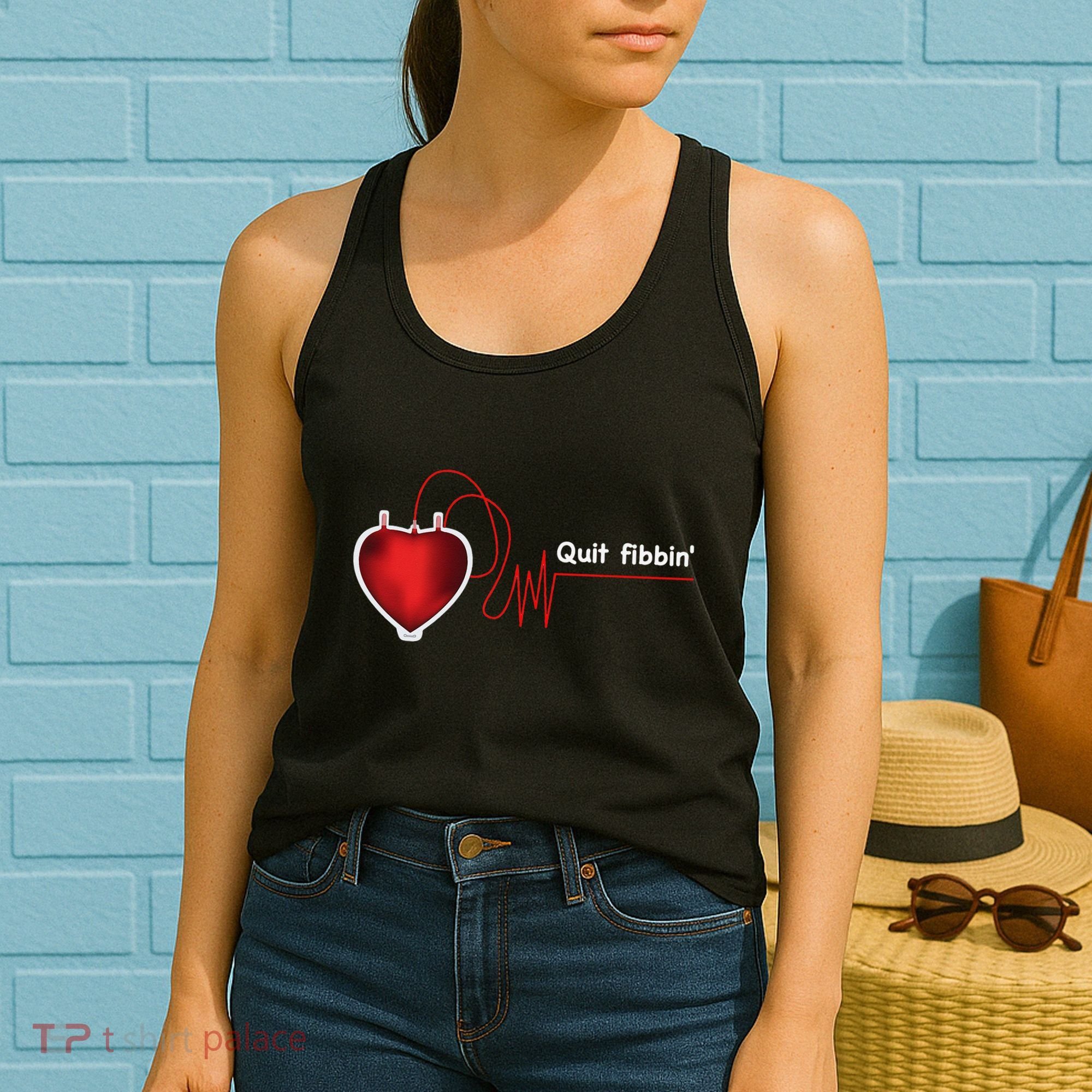 Quit Fibbin Atrial Fibrillation Funny medical Women's Tank Top