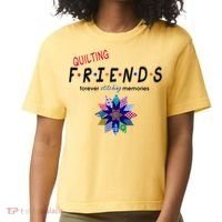 Quilting Friends Forever Stitching Memories Funny Quilting Comfort Colors Boxy T-Shirt thumb 0