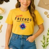 Quilting Friends Forever Stitching Memories Funny Quilting Comfort Colors Boxy T-Shirt thumb 2