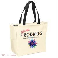 Quilting Friends Forever Stitching Memories Funny Quilting Tote Bag thumb 2