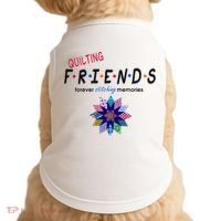 Quilting Friends Forever Stitching Memories Funny Quilting Doggie Tank thumb 0