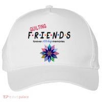 Quilting Friends Forever Stitching Memories Funny Quilting Five-Panel Snapback Cap thumb 0