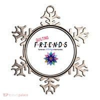 Quilting Friends Forever Stitching Memories Funny Quilting Ornament thumb 0