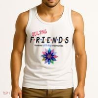 Quilting Friends Forever Stitching Memories Funny Quilting Tank Top thumb 3