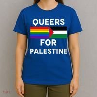 Queers For Palestine T-Shirt thumb 4