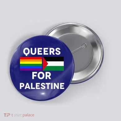 Queers For Palestine Button