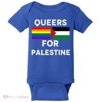 Queers For Palestine Baby Bodysuit thumb 0