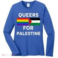 Queers For Palestine Women's Long Sleeve Shirt thumb 0