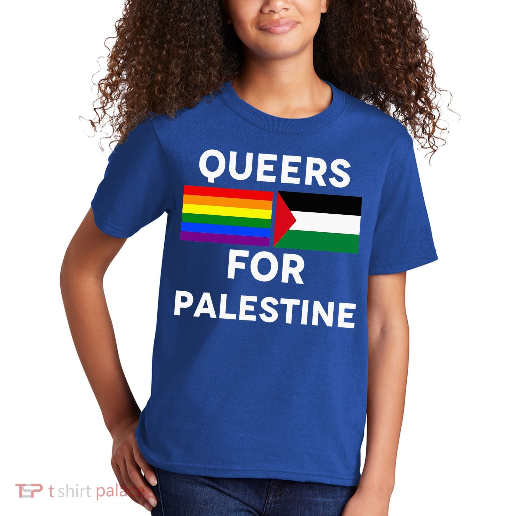 Queers For Palestine Kids T-Shirt