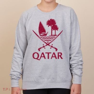 Qatar Flag Qatari Emblem Arms Women's Sweatshirt