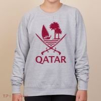 Qatar Flag Qatari Emblem Arms Women's Sweatshirt thumb 0