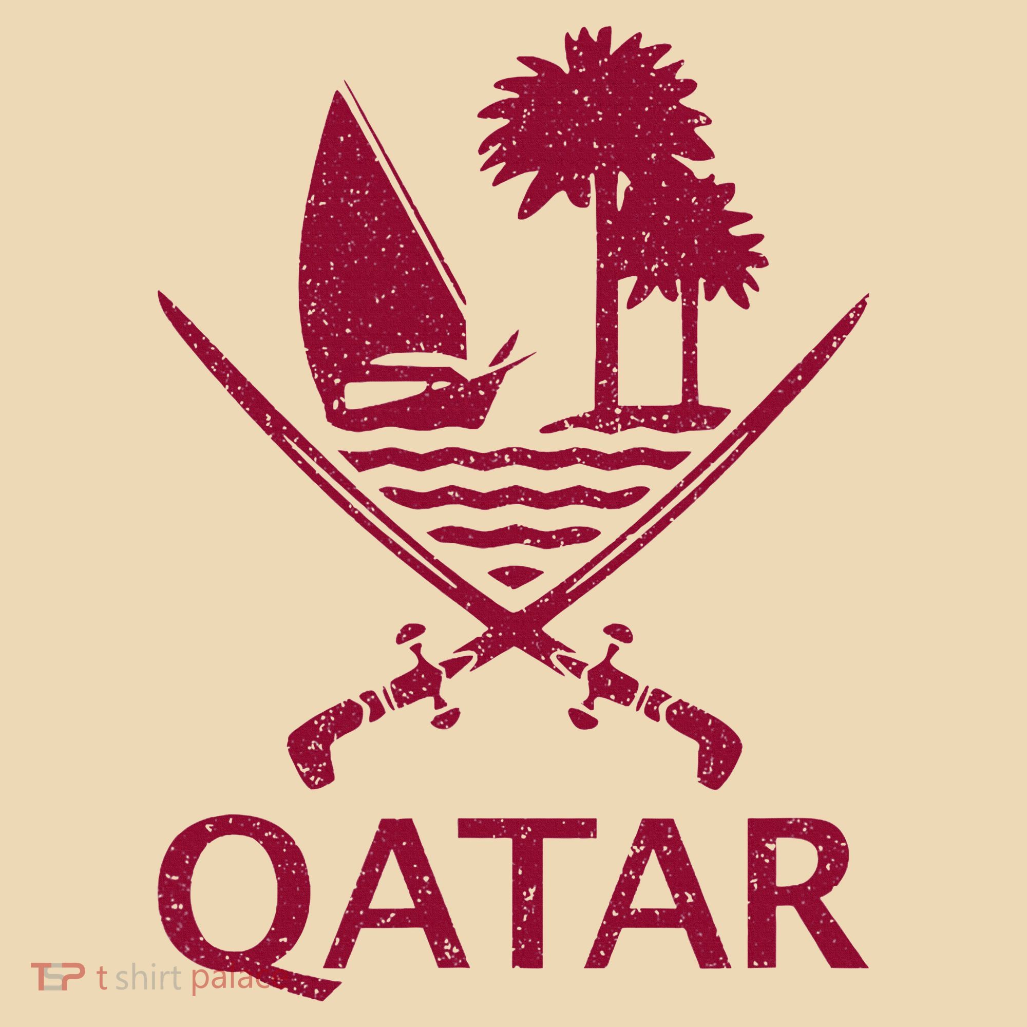 Qatar Flag Qatari Emblem Arms Tote Bag