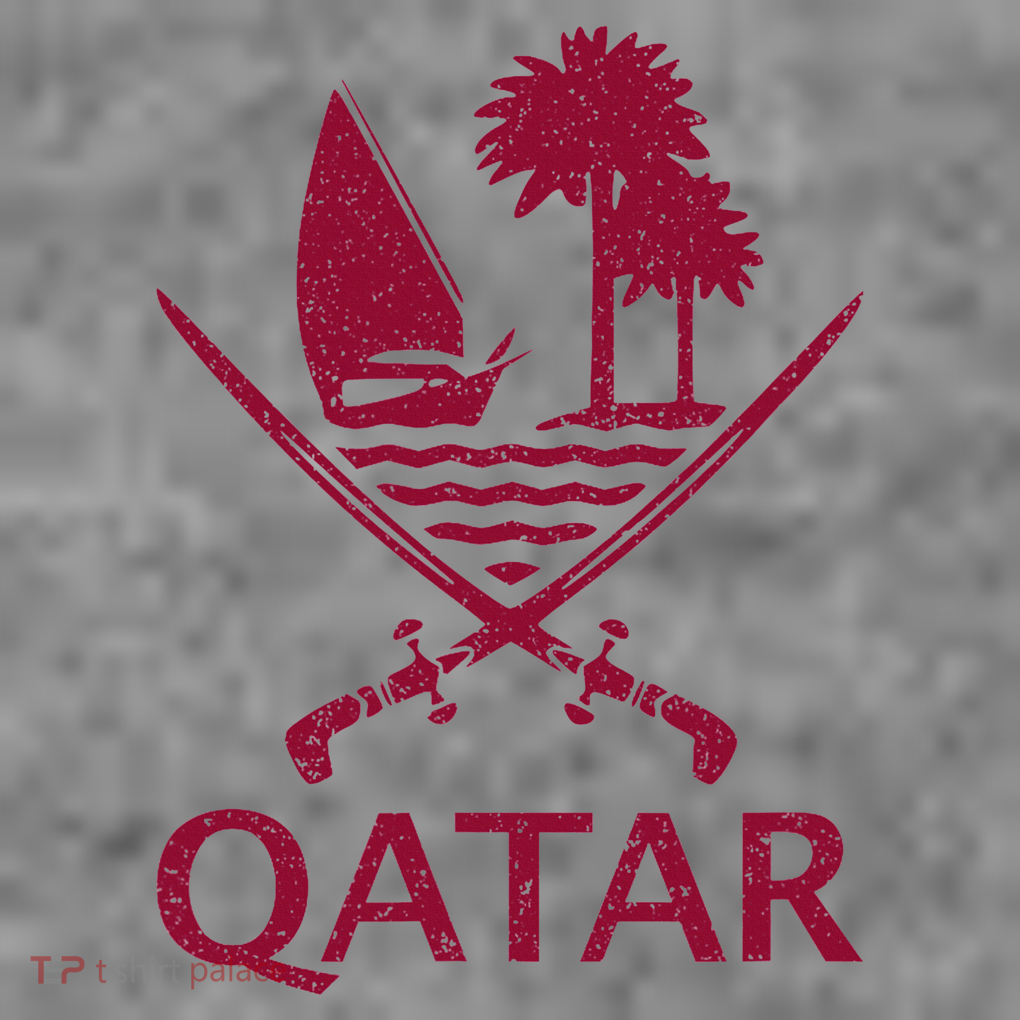 Qatar Flag Qatari Emblem Arms Toddler Hoodie