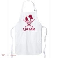 Qatar Flag Qatari Emblem Arms Apron thumb 0