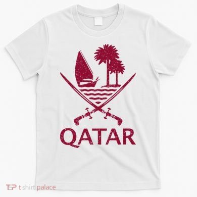 Qatar Flag Qatari Emblem Arms T-Shirt