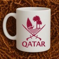 Qatar Flag Qatari Emblem Arms Coffee Mug thumb 2