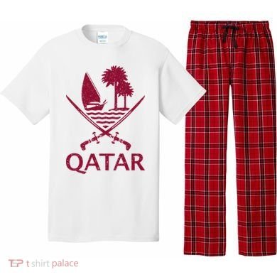 Qatar Flag Qatari Emblem Arms Pajama Set