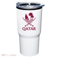 Qatar Flag Qatari Emblem Arms Tumbler thumb 0