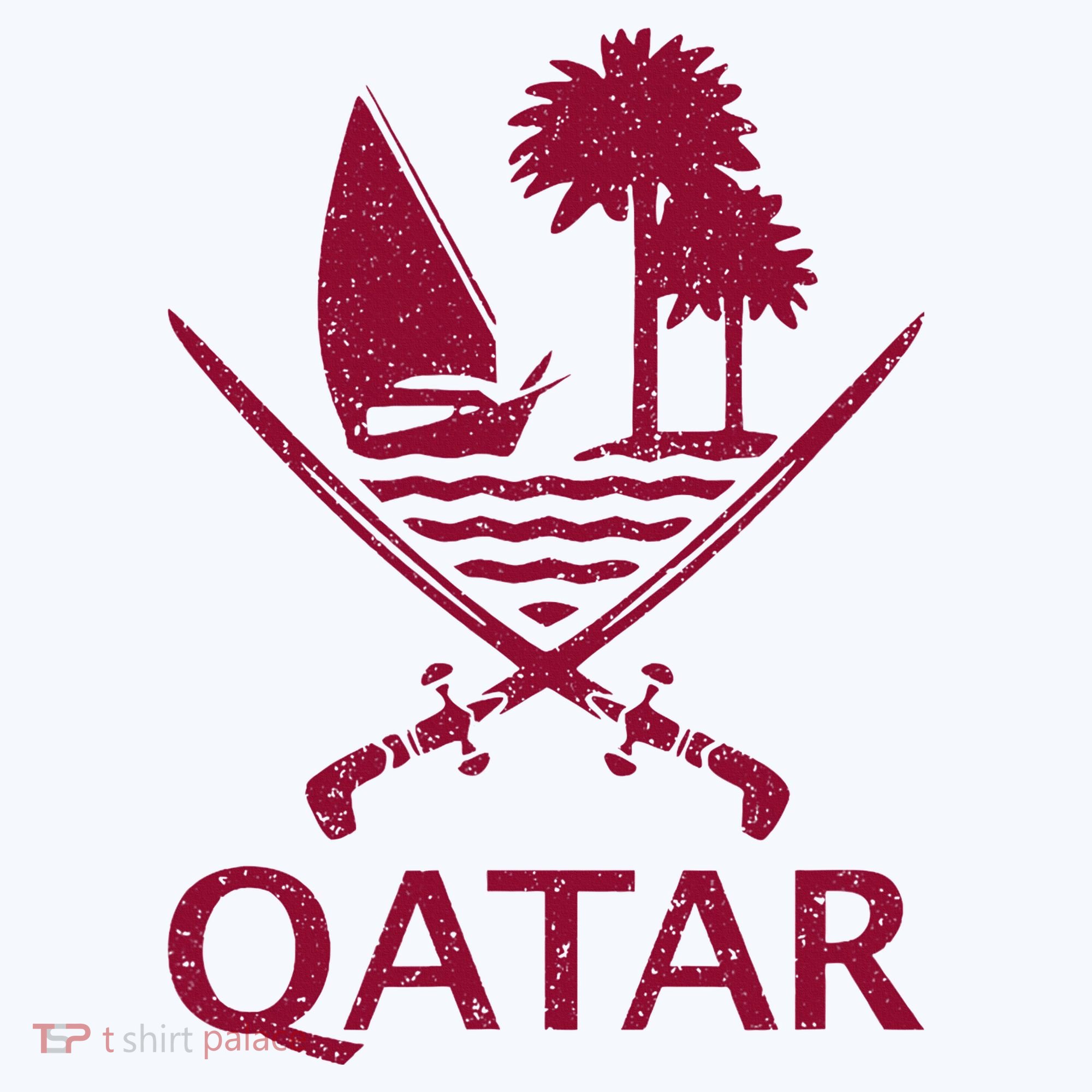 Qatar Flag Qatari Emblem Arms Ornament