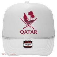 Qatar Flag Qatari Emblem Arms Hat thumb 0