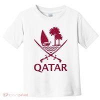 Qatar Flag Qatari Emblem Arms Toddler T-Shirt thumb 0