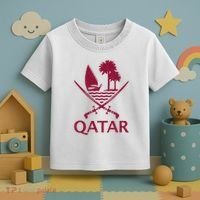 Qatar Flag Qatari Emblem Arms Toddler T-Shirt thumb 3