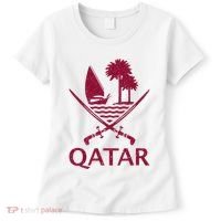 Qatar Flag Qatari Emblem Arms Women's T-Shirt thumb 0