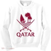 Qatar Flag Qatari Emblem Arms Kids Sweatshirt thumb 0