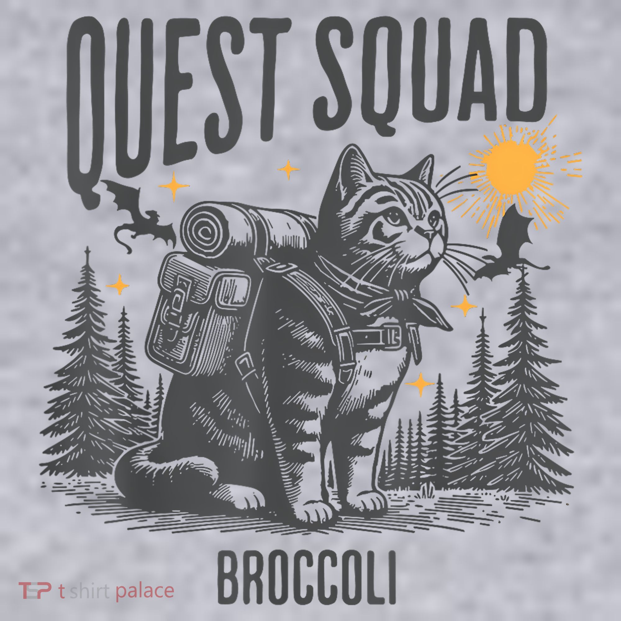 Quest Fantasy Squad Broccoli Funny Cat Women's Sweatshirt