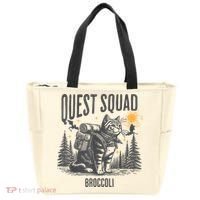Quest Fantasy Squad Broccoli Funny Cat Tote Bag thumb 0