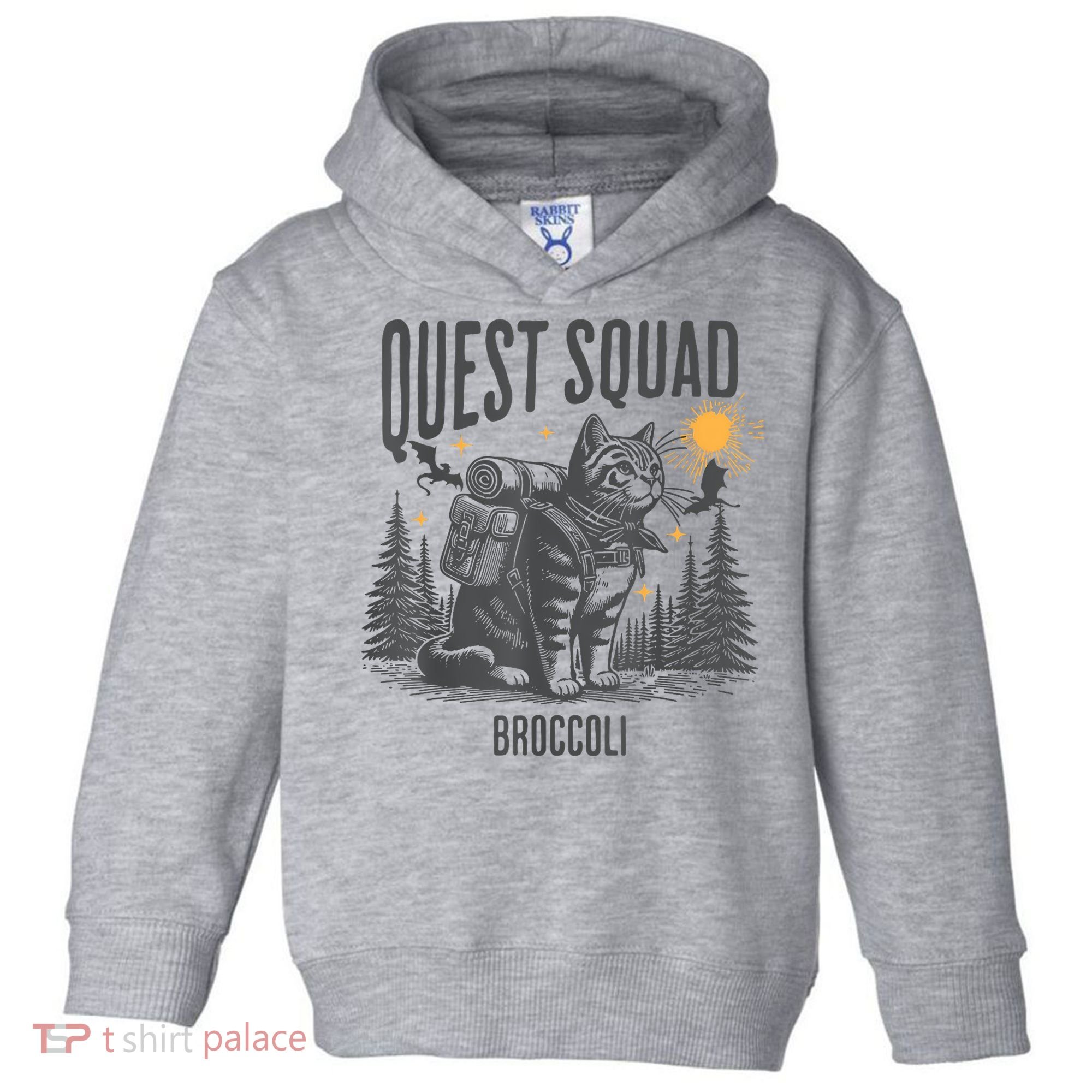 Quest Fantasy Squad Broccoli Funny Cat Toddler Hoodie