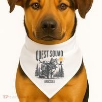 Quest Fantasy Squad Broccoli Funny Cat USA-Made Doggie Bandana thumb 1